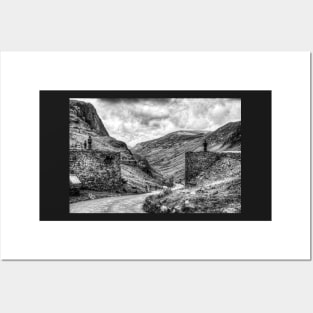 Honister Pass Slate Mine Black And White Posters and Art